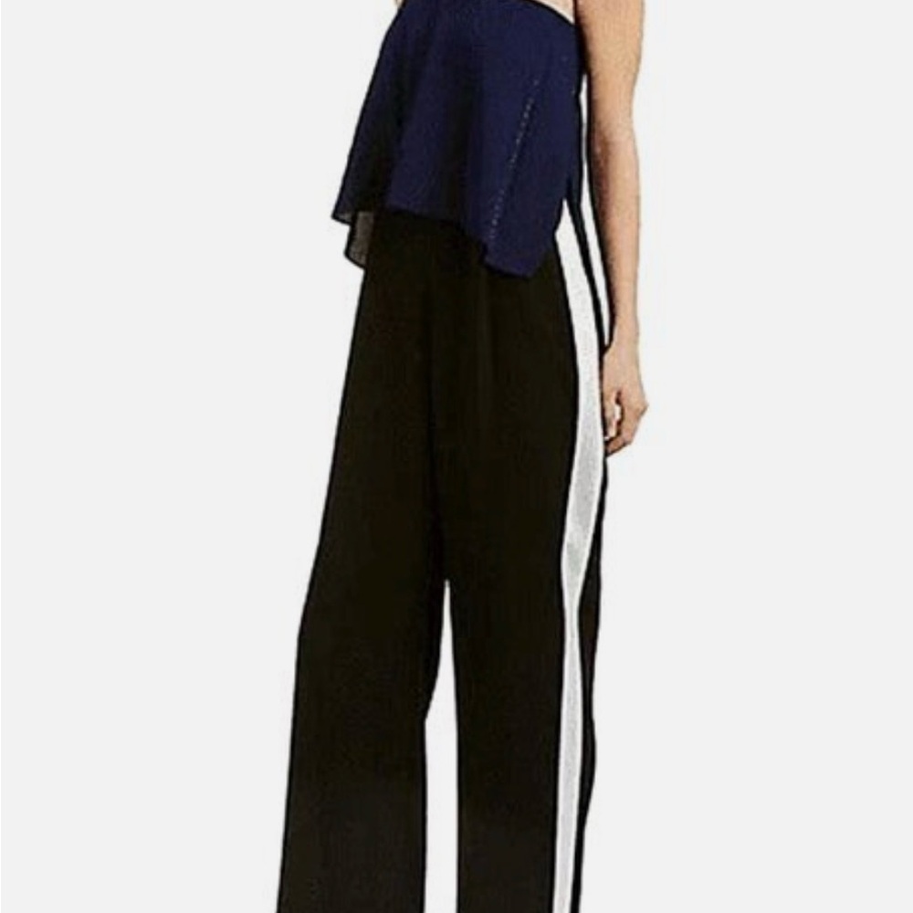 Diane Von Furstenberg Black and White Wide-Leg Pants